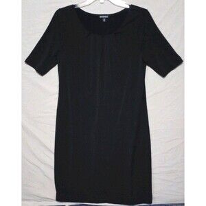 George Black Tunic Dress Women's Sz Small Stretchy Knee Length Casual Minimalist